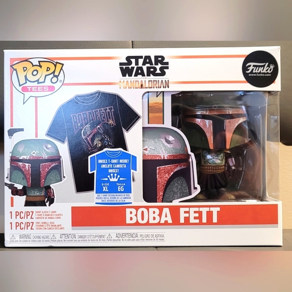 Funko POP! Tees - Boba Fett The Mandalorian - Picture 1 of 3